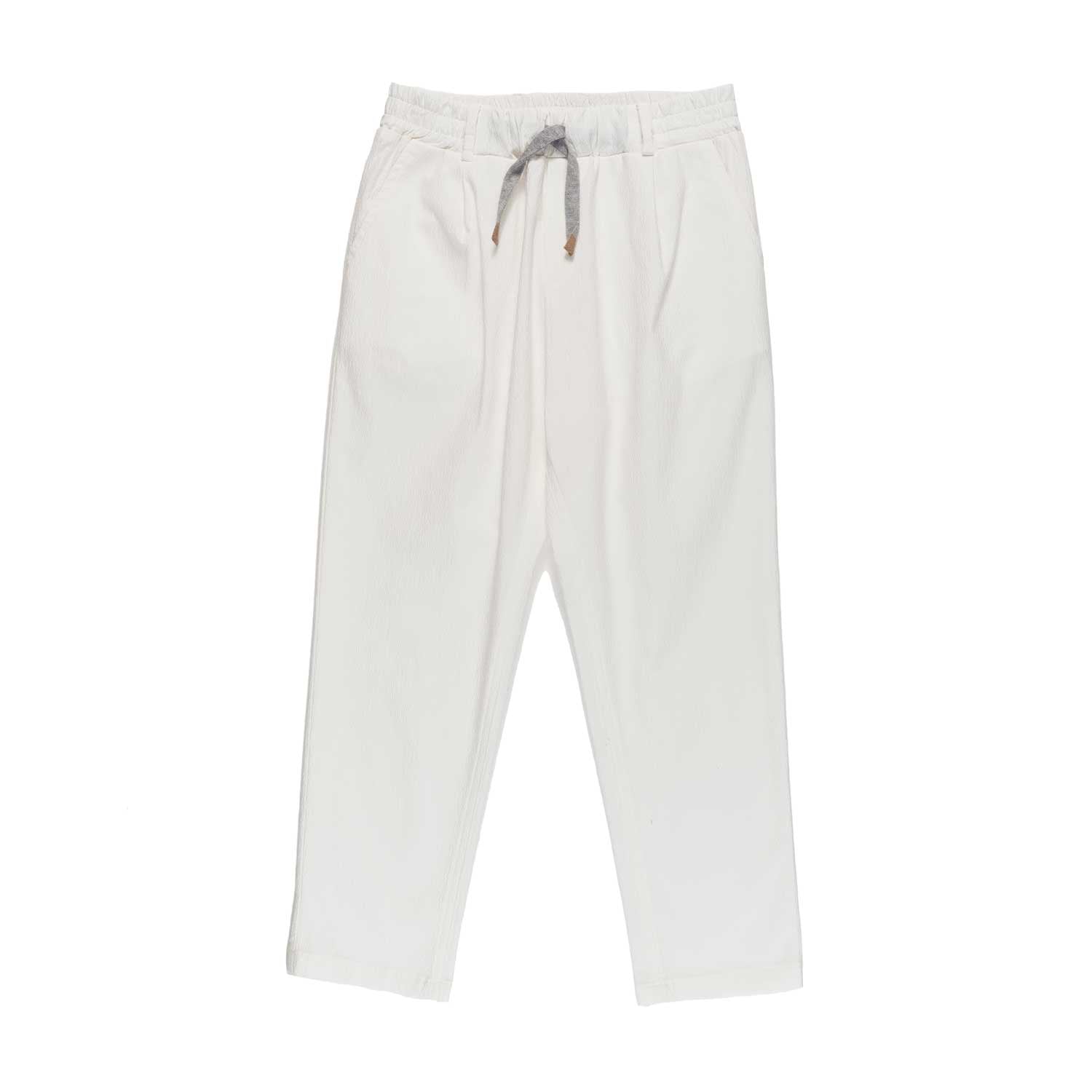 PANTALONE SPORTY CHIC BIANCO LATTE BAMBINA E TEEN - annameglio.com abbigliamento moda