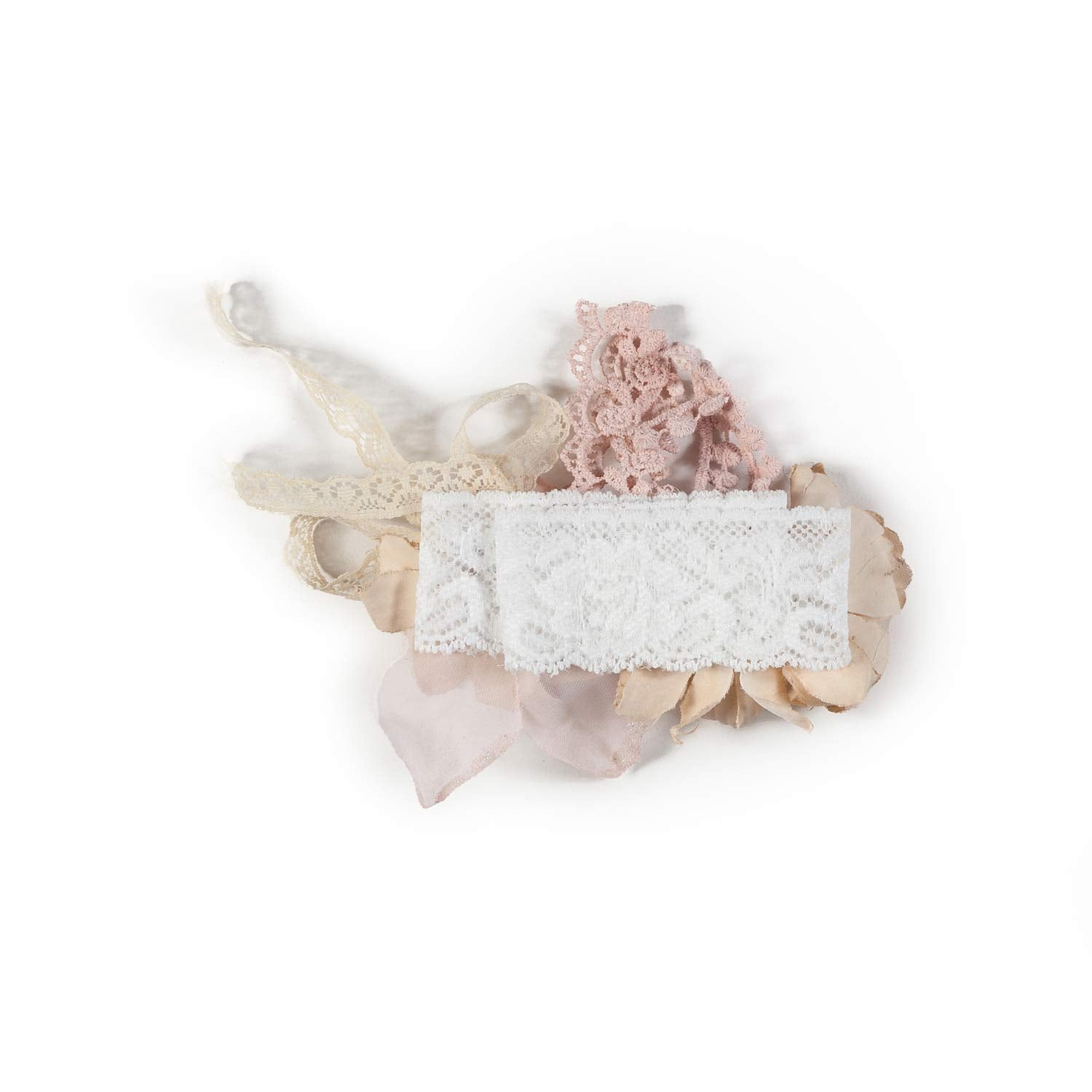 CORONA FLOREALE ROSA ANTICO E BIANCO AVORIO - annameglio.com abbigliamento moda