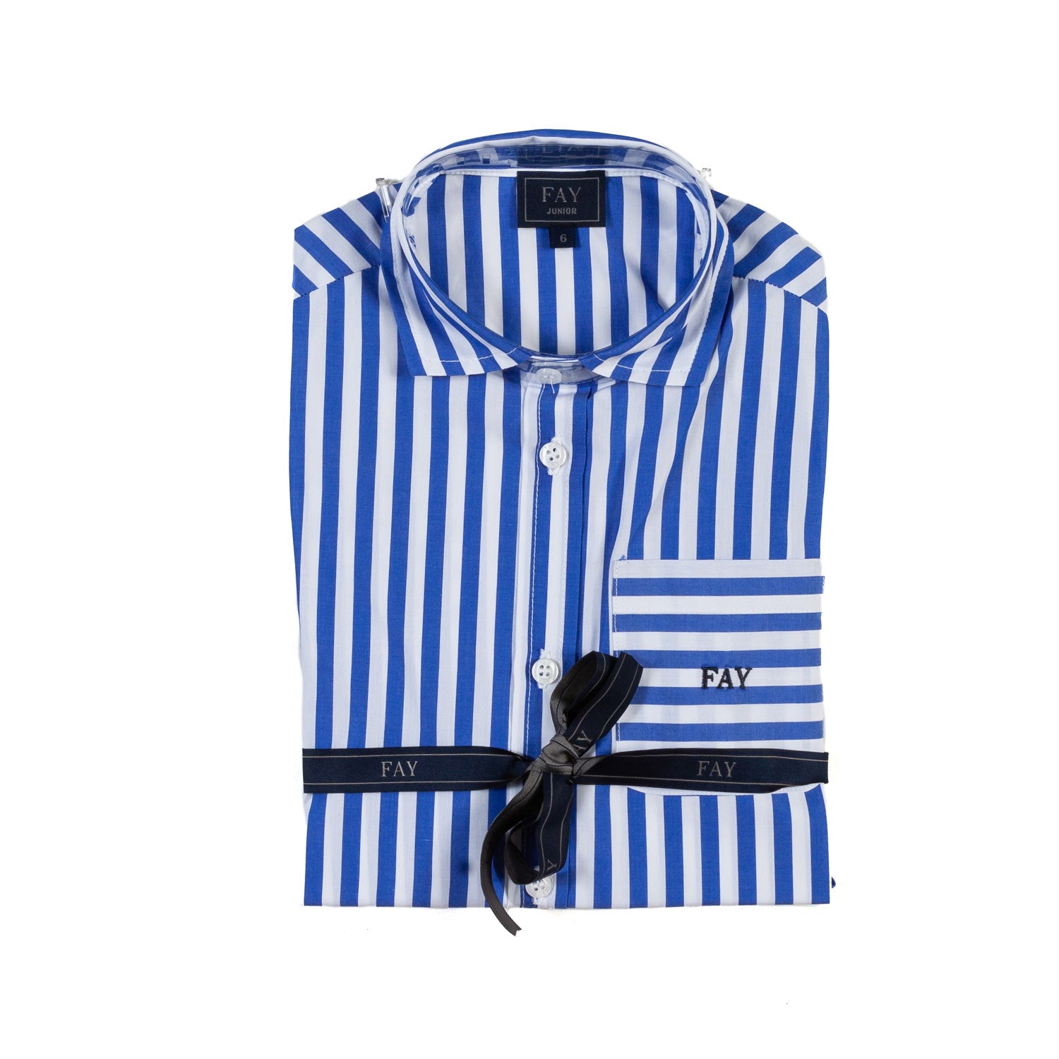 CAMICIA MANICA CORTA BIANCA E BLU A RIGHE - annameglio.com abbigliamento moda