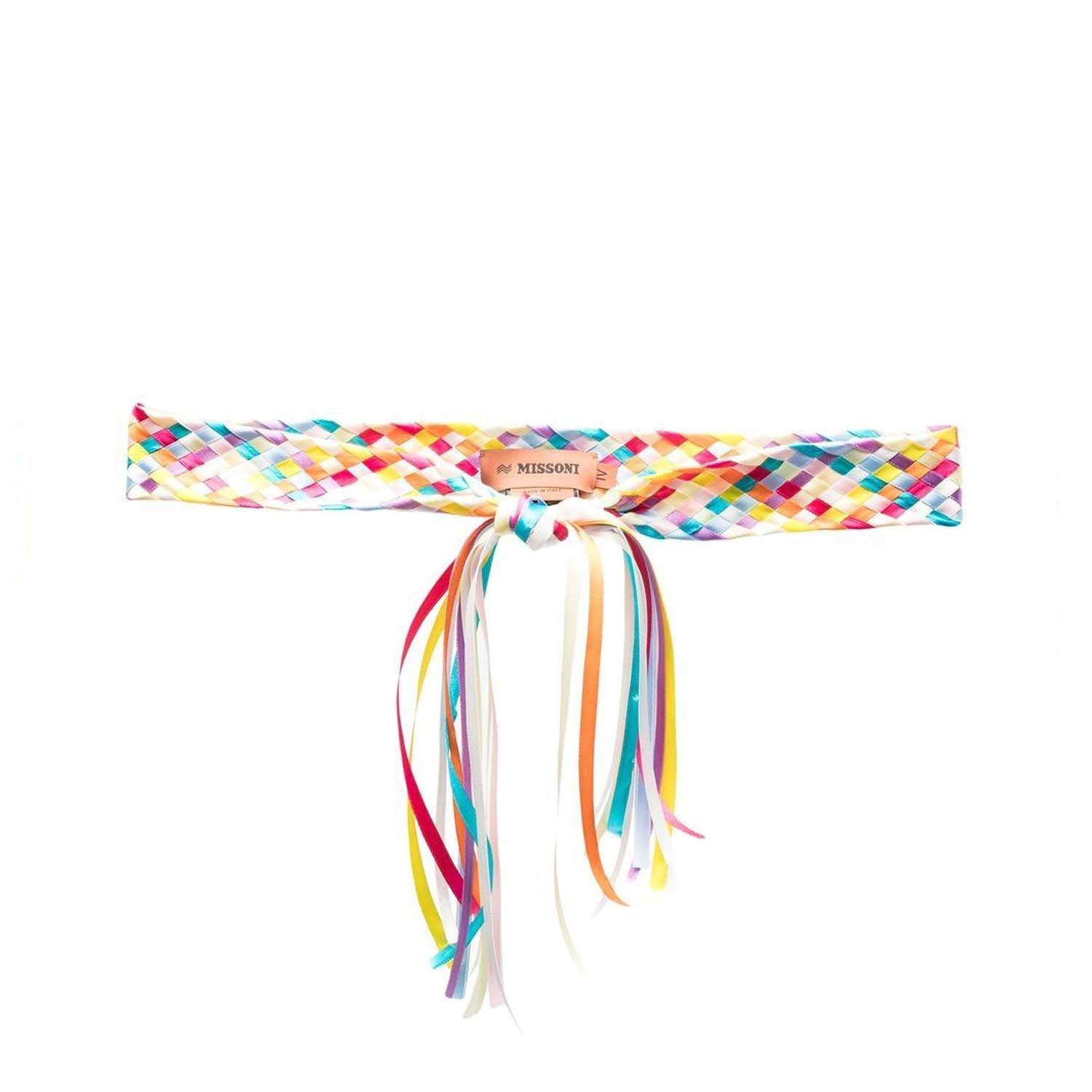 Cintura intrecciata design color-block - annameglio.com abbigliamento moda