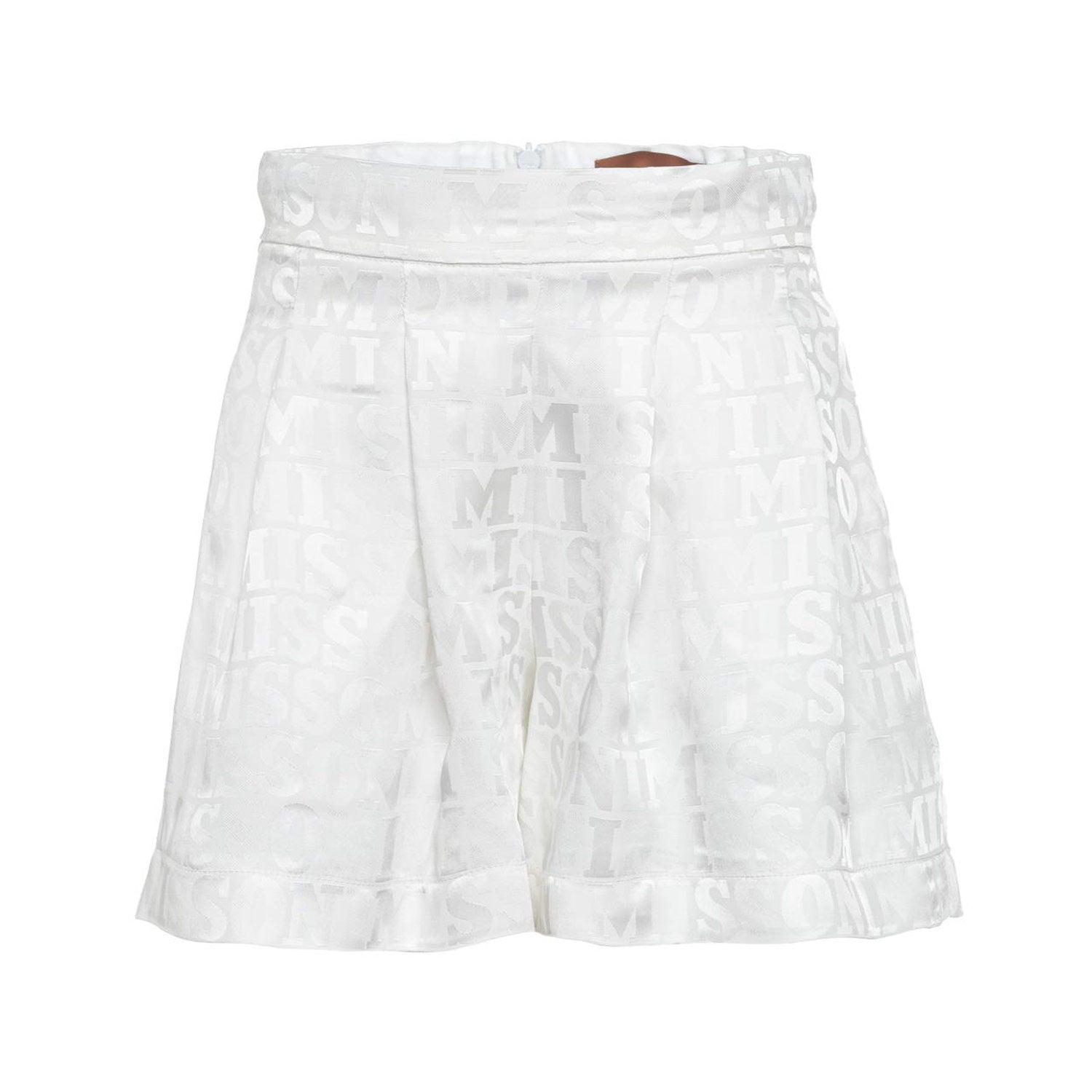 BERMUDA BIANCO CON LOGHI ALL-OVER - annameglio.com abbigliamento moda