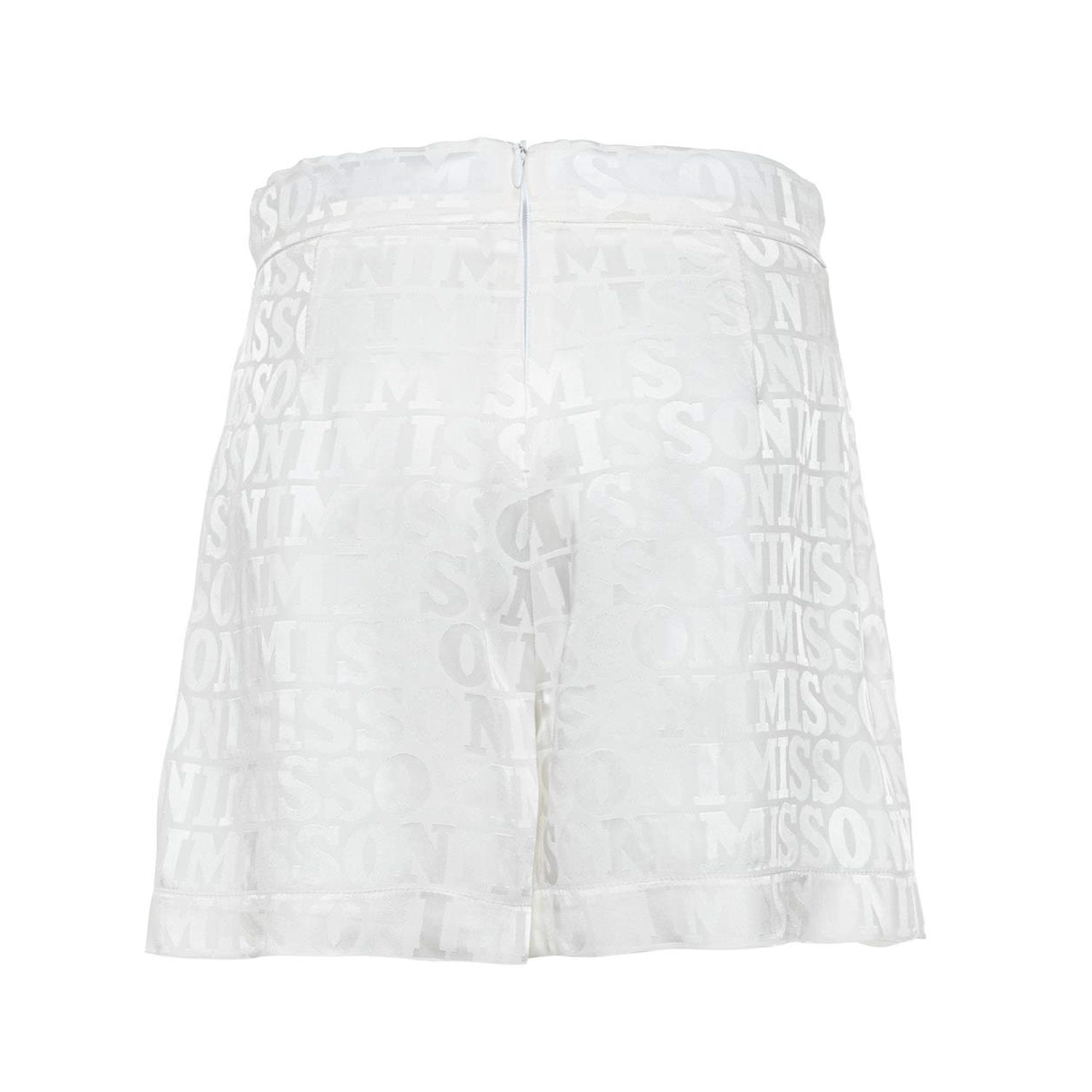 BERMUDA BIANCO CON LOGHI ALL-OVER - annameglio.com abbigliamento moda