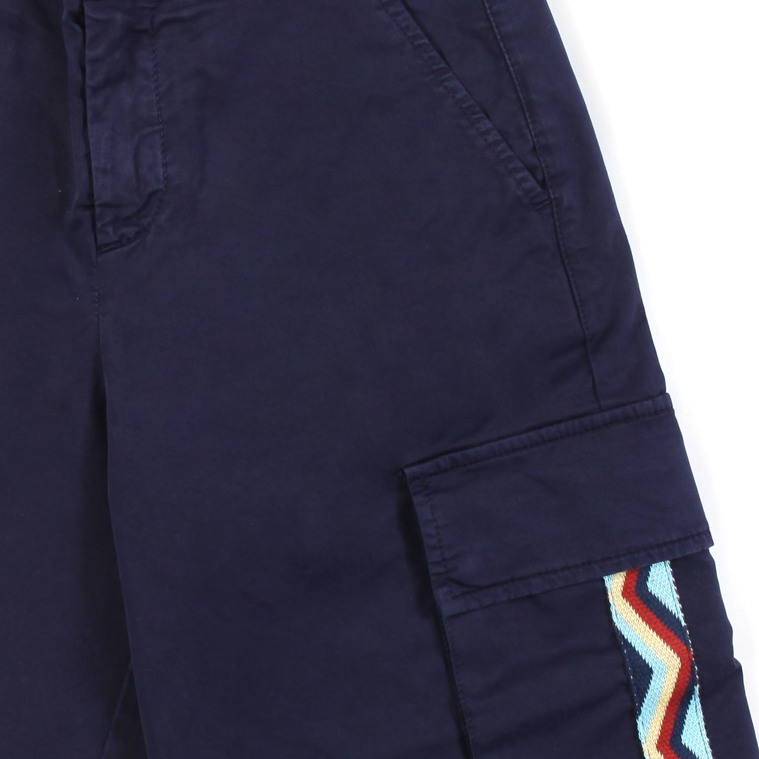 BERMUDA BLU CON DETTAGLIO ZIG ZAG - annameglio.com abbigliamento moda