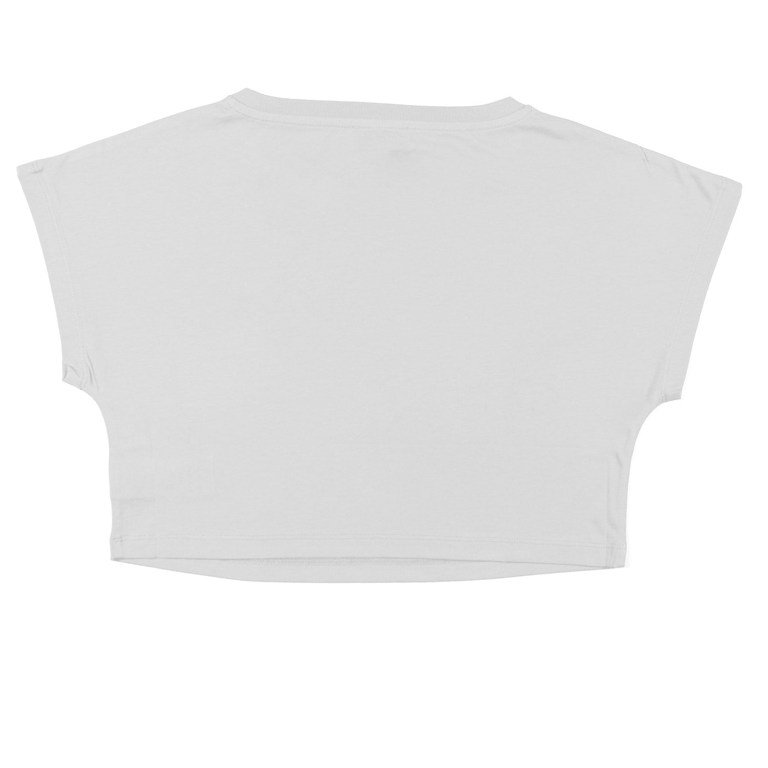 T-SHIRT CROPPED BIANCA CON LOGO MULTICOLOR - annameglio.com abbigliamento moda