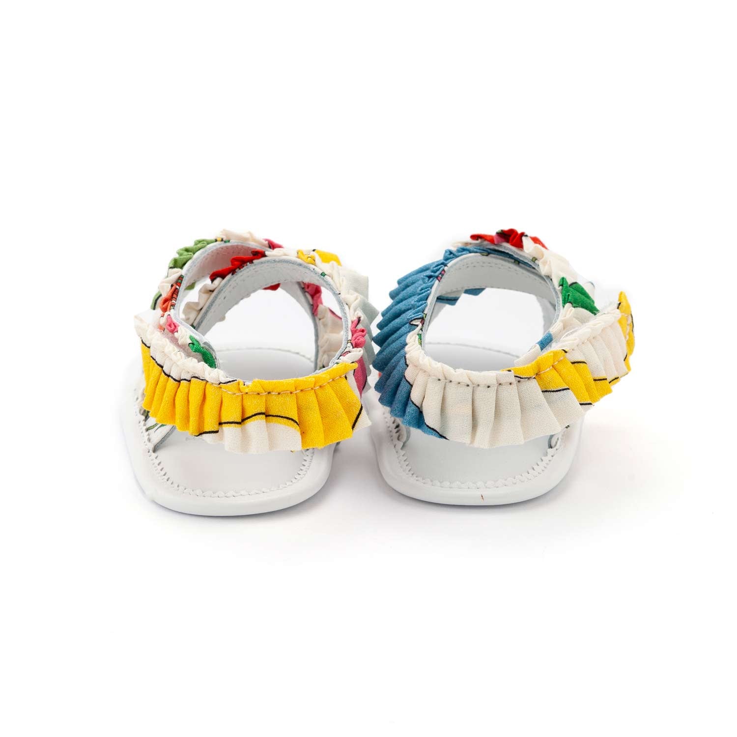 SANDALETTO BIANCO E MULTICOLOR NEONATA - annameglio.com abbigliamento moda