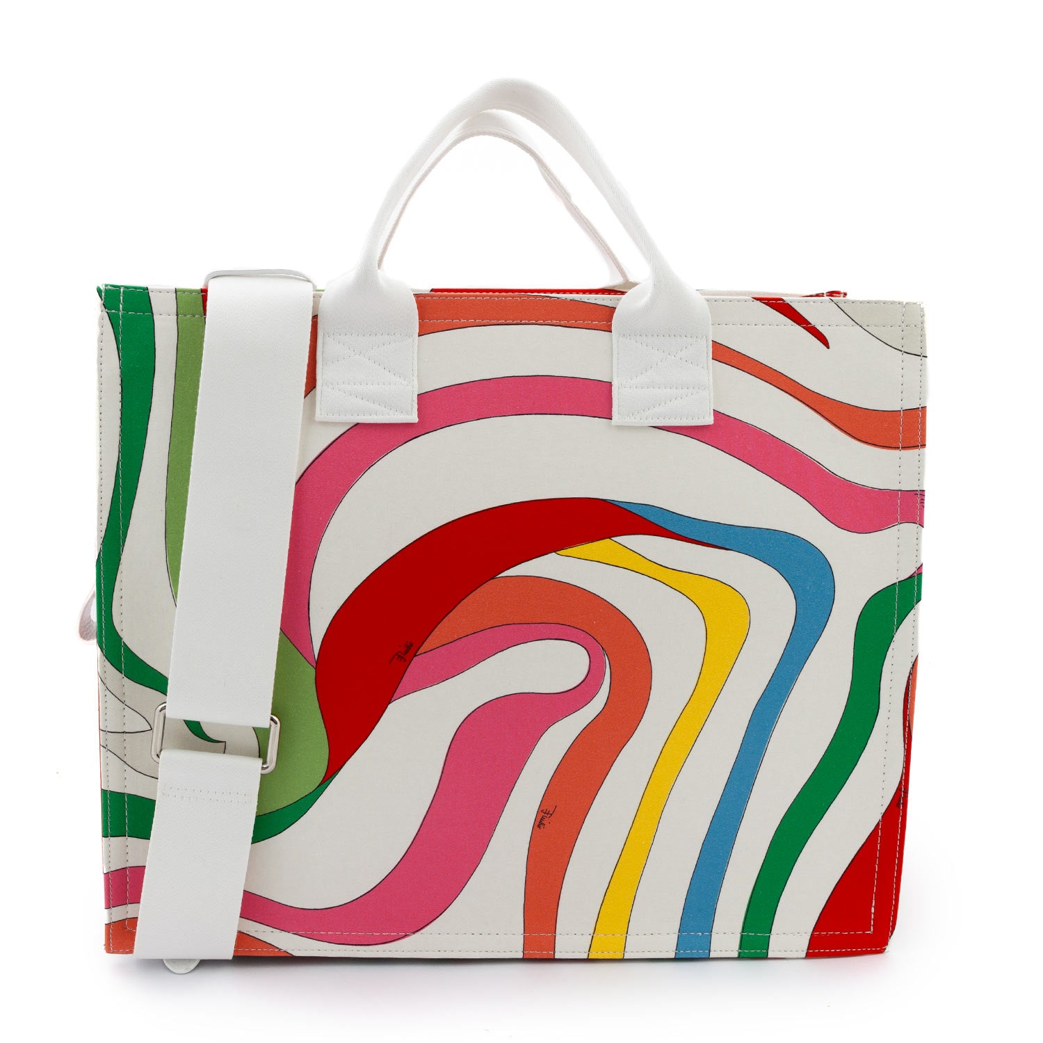 BORSA FASCIATOIO BIANCA E MULTICOLOR - annameglio.com abbigliamento moda