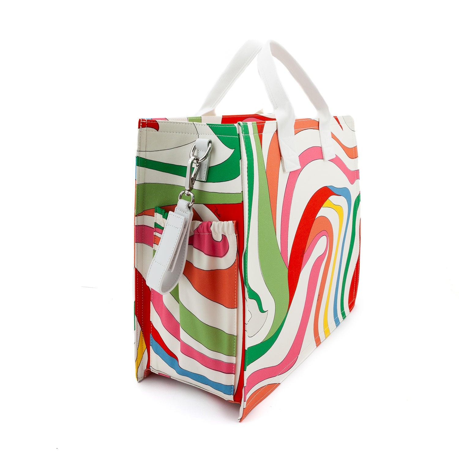 BORSA FASCIATOIO BIANCA E MULTICOLOR - annameglio.com abbigliamento moda