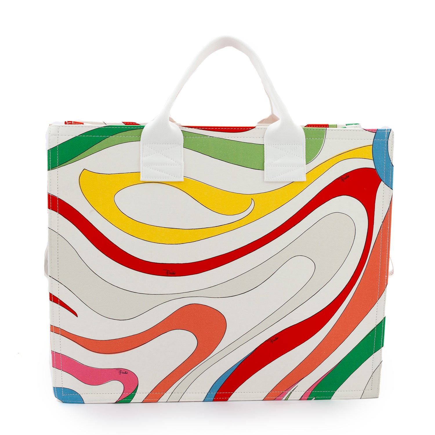 BORSA FASCIATOIO BIANCA E MULTICOLOR - annameglio.com abbigliamento moda
