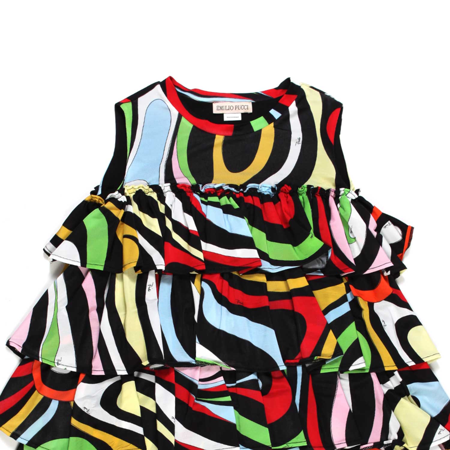 ABITO A BALZE NERO E MULTICOLOR BAMBINA E RAGAZZA - annameglio.com abbigliamento moda