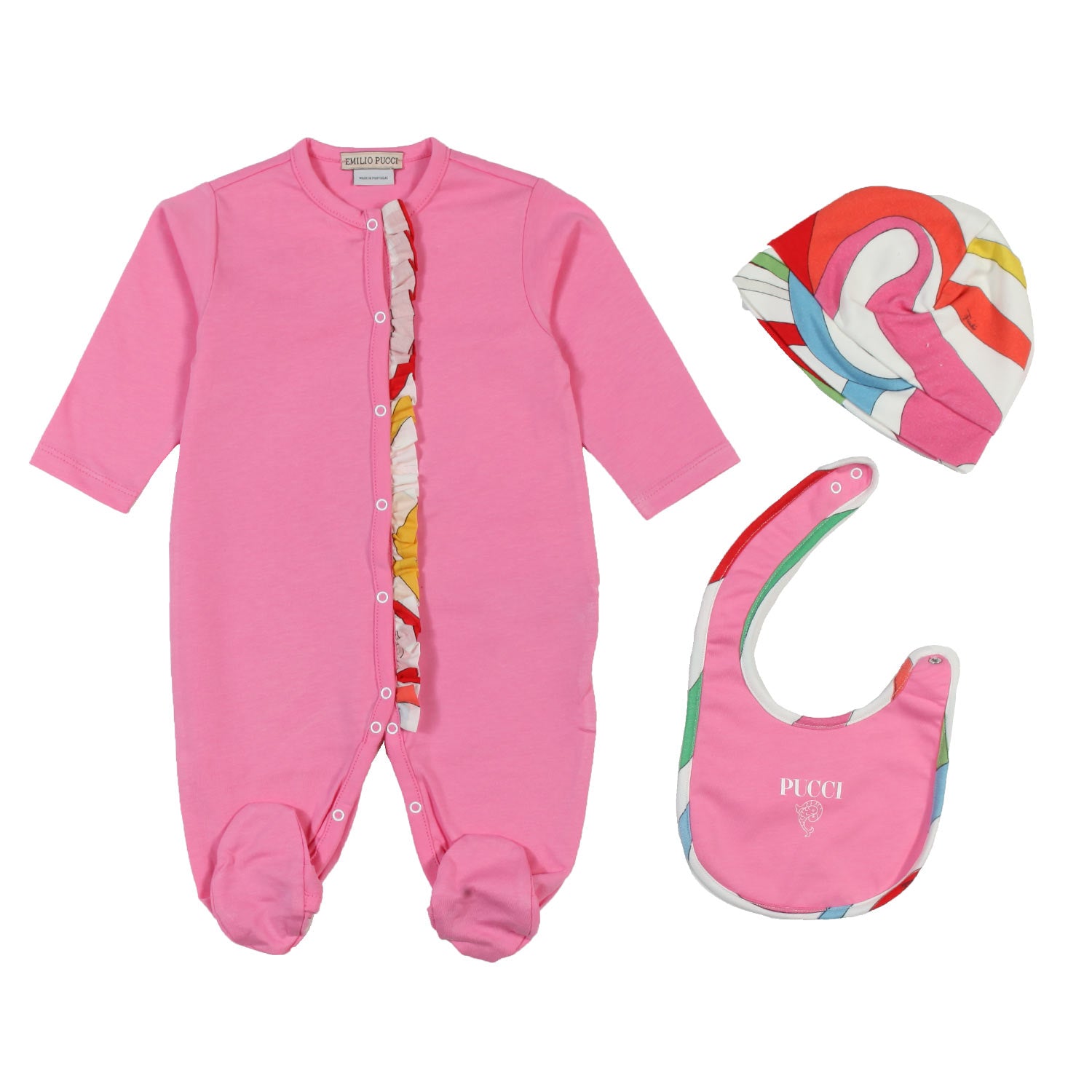 SET REGALO TUTINA FUCSIA E MULTICOLOR NEONATA - annameglio.com abbigliamento moda