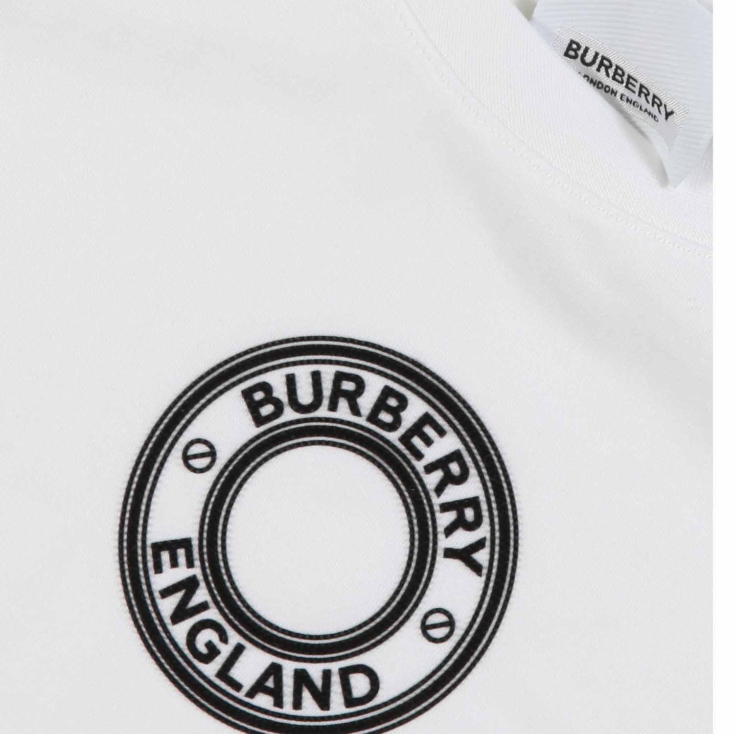 T-SHIRT UNISEX BIANCA CON LOGO NERO IN GOMMA - annameglio.com abbigliamento moda