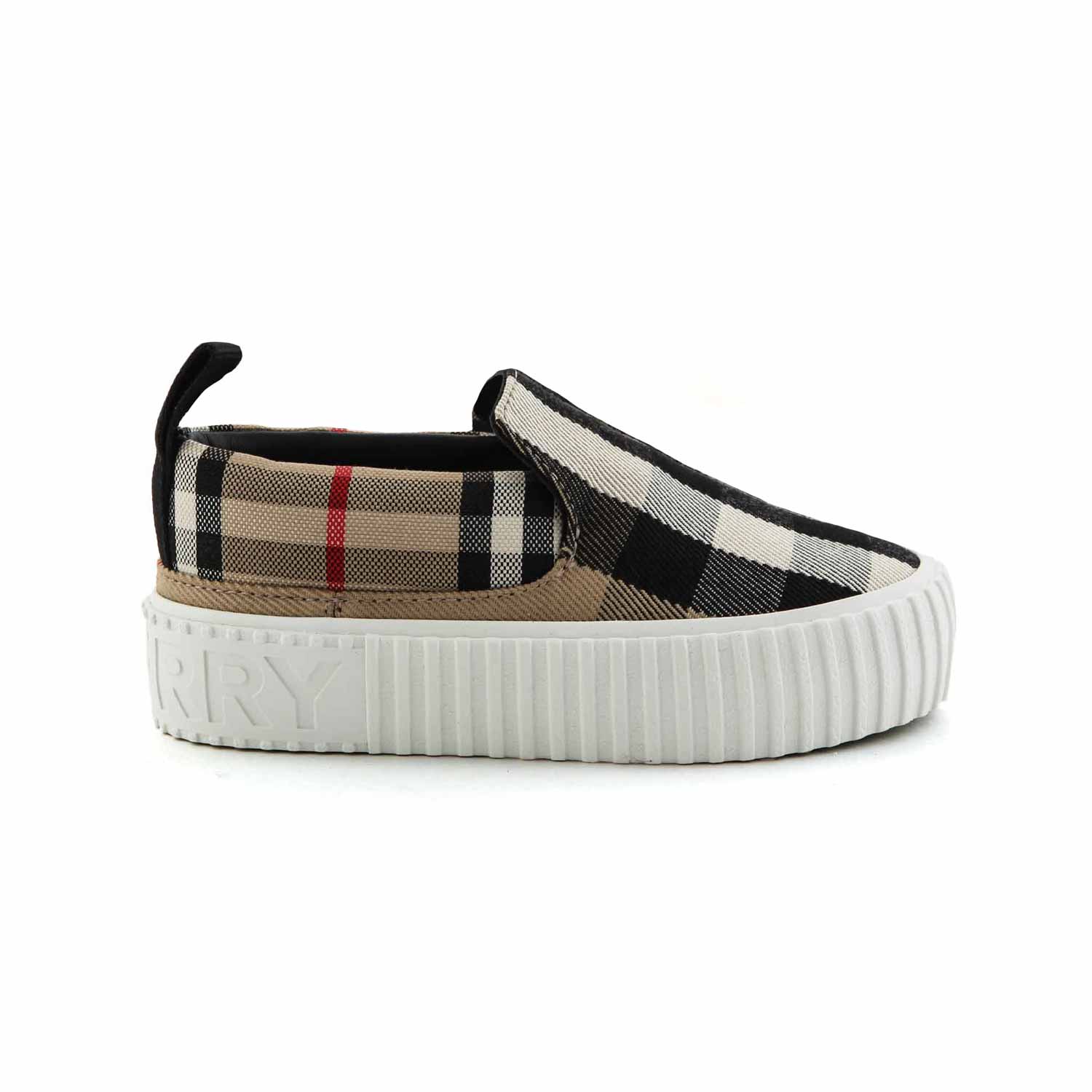 SNEAKER SLIP-ON TARTAN BEIGE BAMBINA - annameglio.com abbigliamento moda