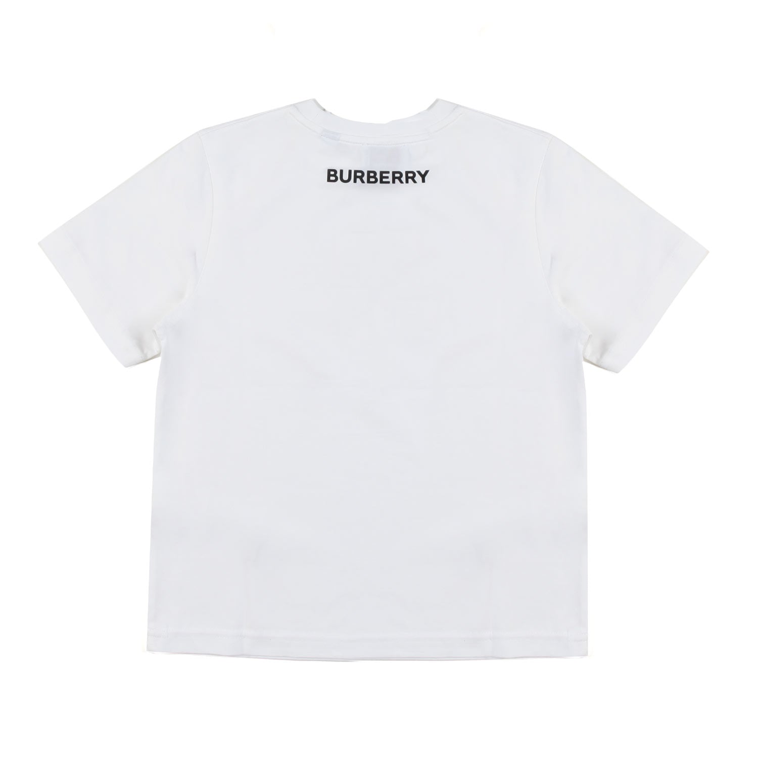 T-SHIRT UNISEX BIANCA CON FASCIA VINTAGE CHECK - annameglio.com abbigliamento moda