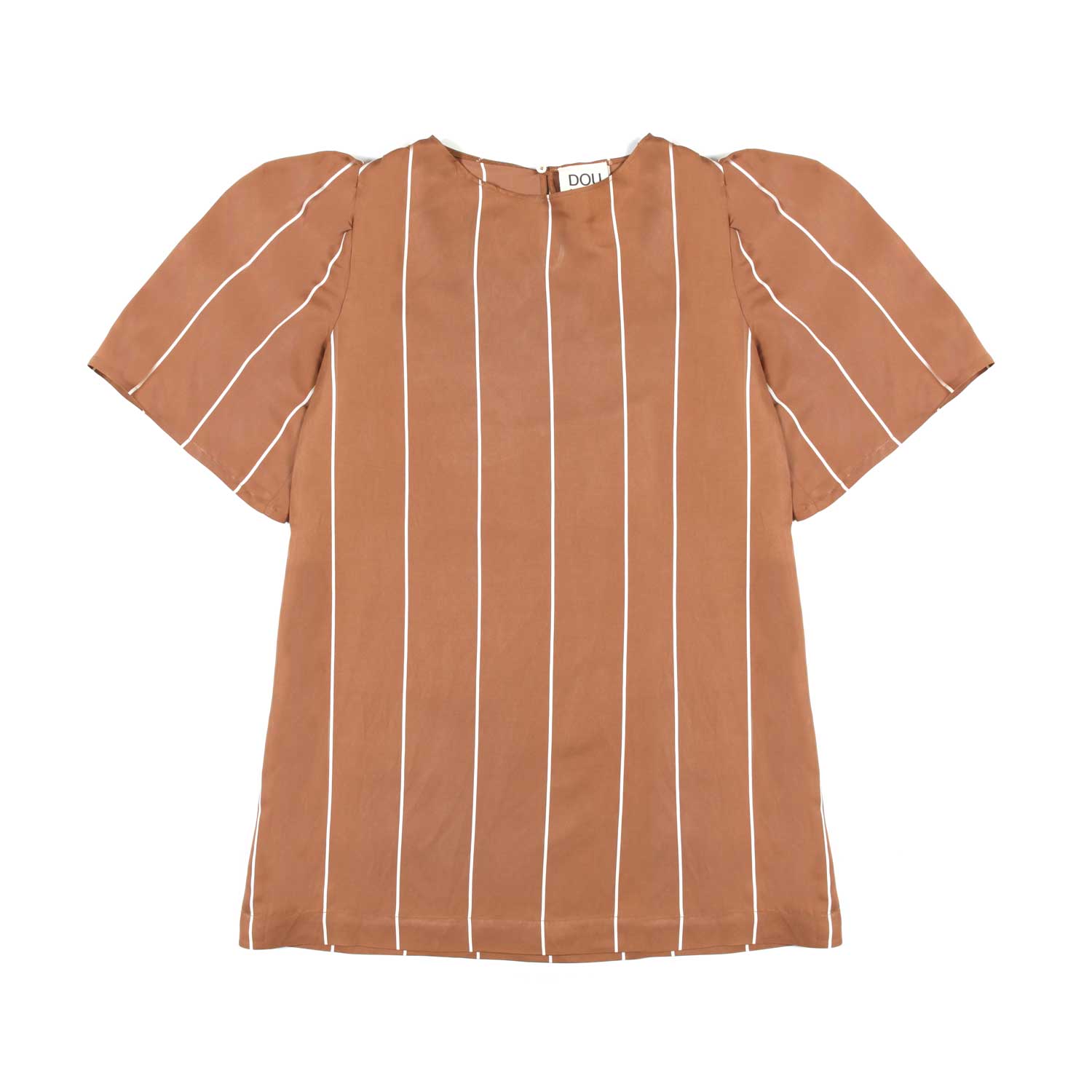 TOP CASACCA NOCCIOLA A RIGHE PANNA BAMBINA TEEN - annameglio.com abbigliamento moda