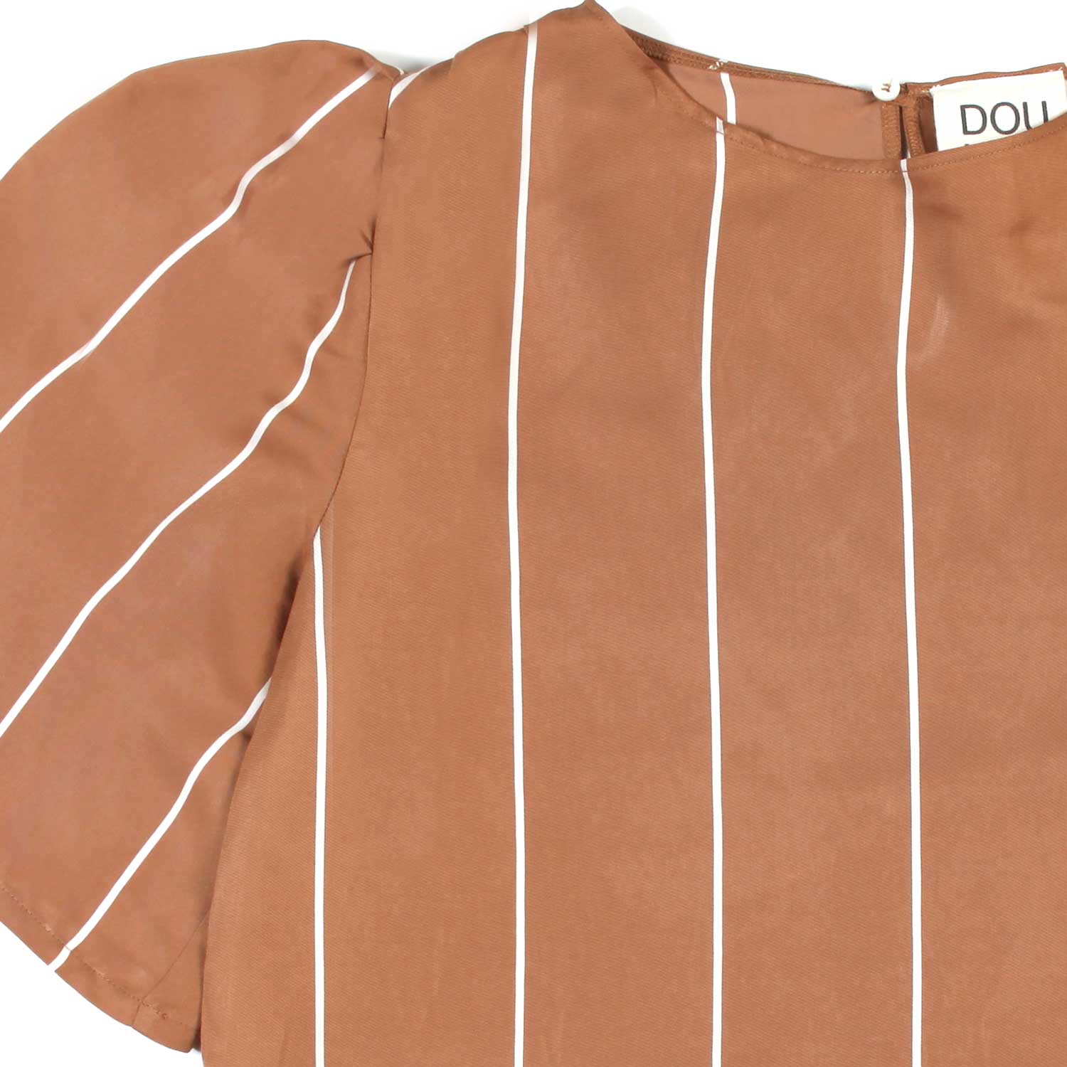 TOP CASACCA NOCCIOLA A RIGHE PANNA BAMBINA TEEN - annameglio.com abbigliamento moda
