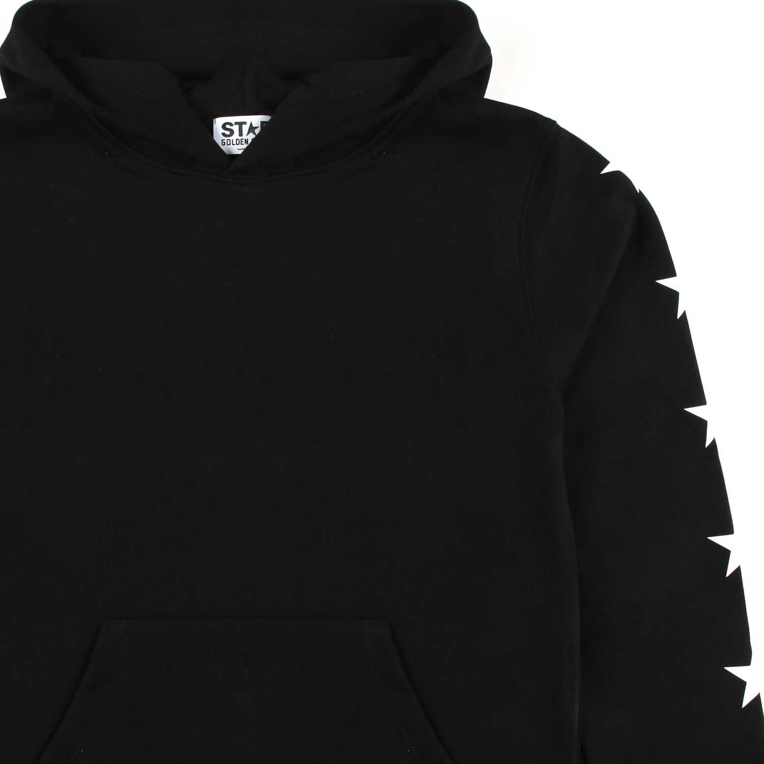 FELPA HOODIE UNISEX NERA CON STELLE BIANCHE KIDS - annameglio.com abbigliamento moda