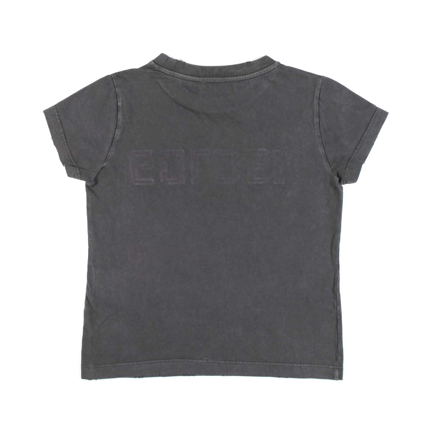 T-SHIRT ANTRACITE CON LOGO CUCITO BAMBINA - annameglio.com abbigliamento moda