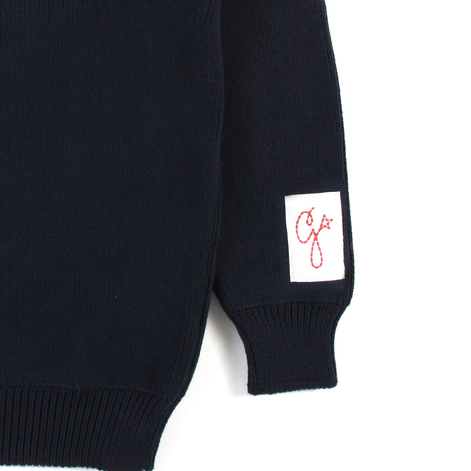 MAGLIONE BLU SCURO CON LOGO BIANCO BAMBINO - annameglio.com abbigliamento moda