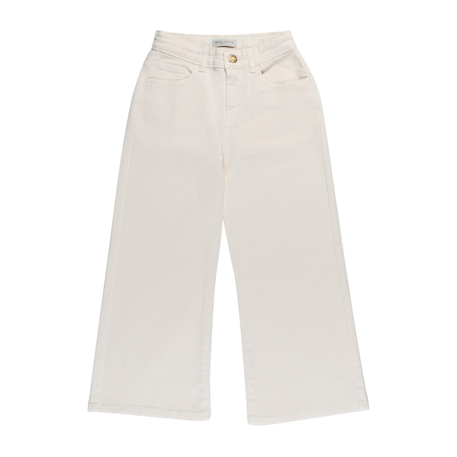 JEANS WIDE LEG BIANCO CREMA BAMBINA TEEN - annameglio.com abbigliamento moda