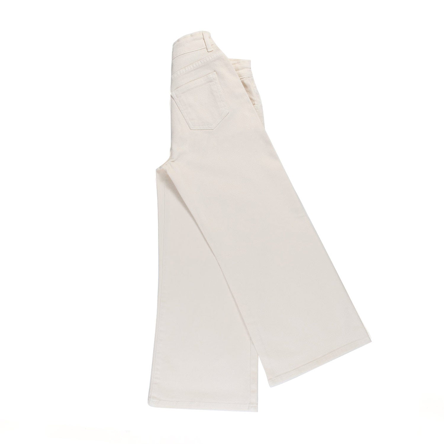 JEANS WIDE LEG BIANCO CREMA BAMBINA TEEN - annameglio.com abbigliamento moda