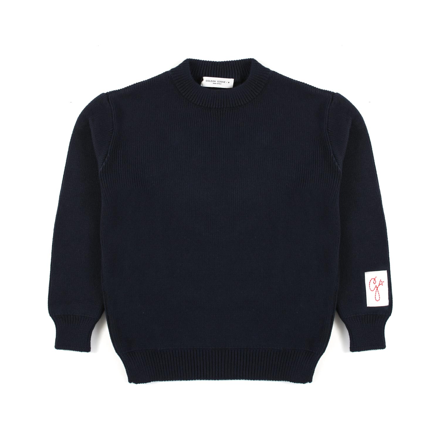 MAGLIONE BLU SCURO CON LOGO BIANCO BAMBINO TEEN - annameglio.com abbigliamento moda