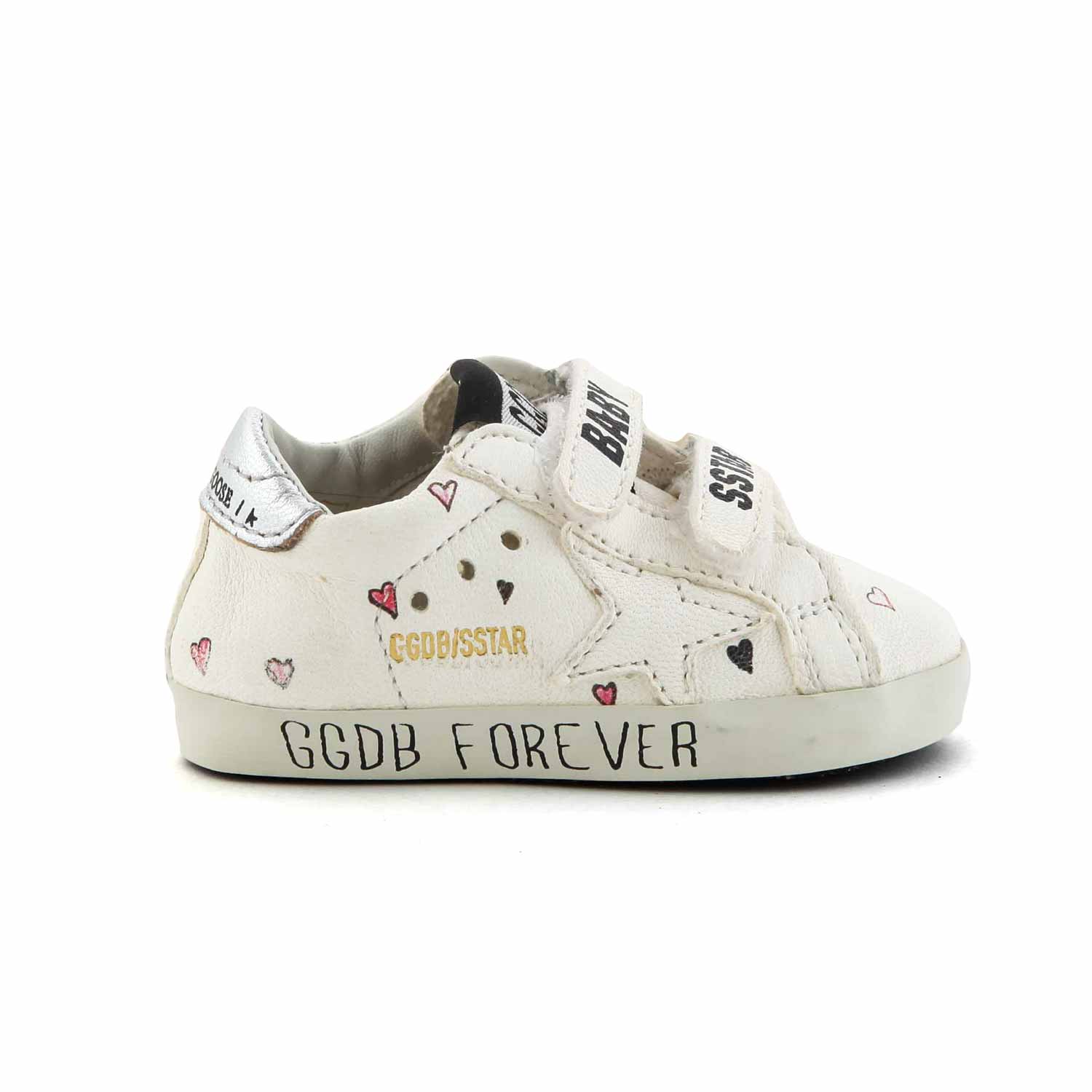 SNEAKER SSTAR BIANCA CON CUORICINI NEONATA - annameglio.com abbigliamento moda