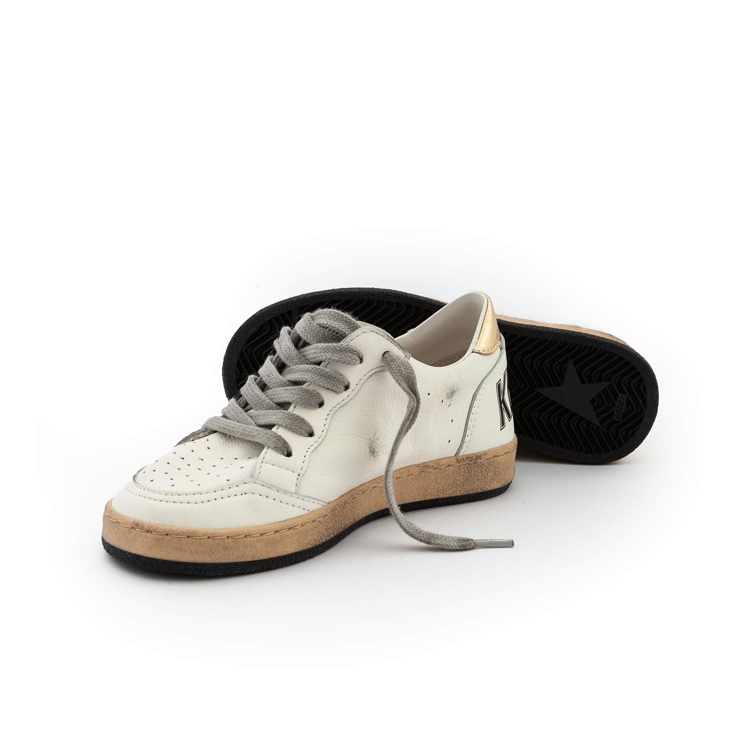 SNEAKER BALL STAR UNISEX BIANCA E ORO BAMBINO - annameglio.com abbigliamento moda