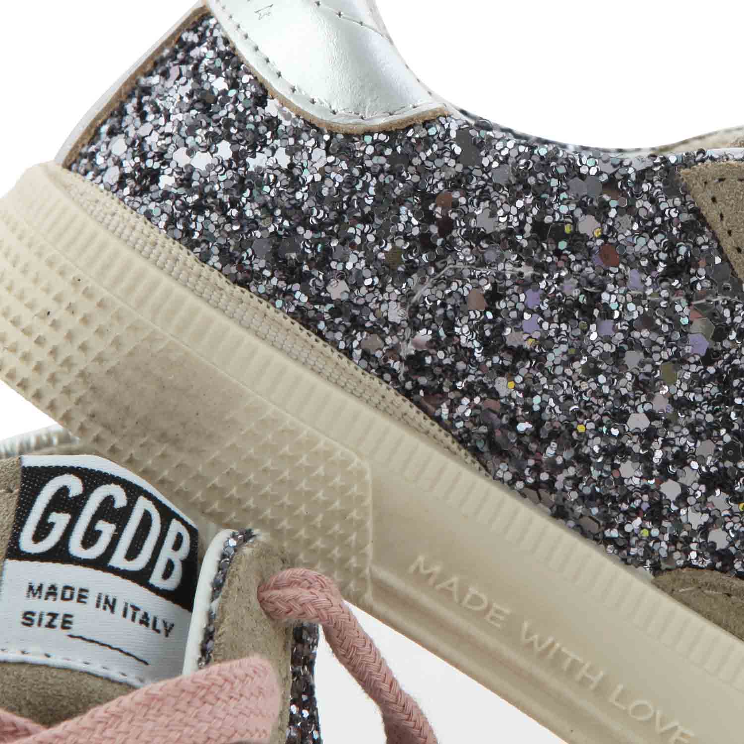 SNEAKER MAY GLITTER TORTORA E ARGENTO RAGAZZA - annameglio.com abbigliamento moda