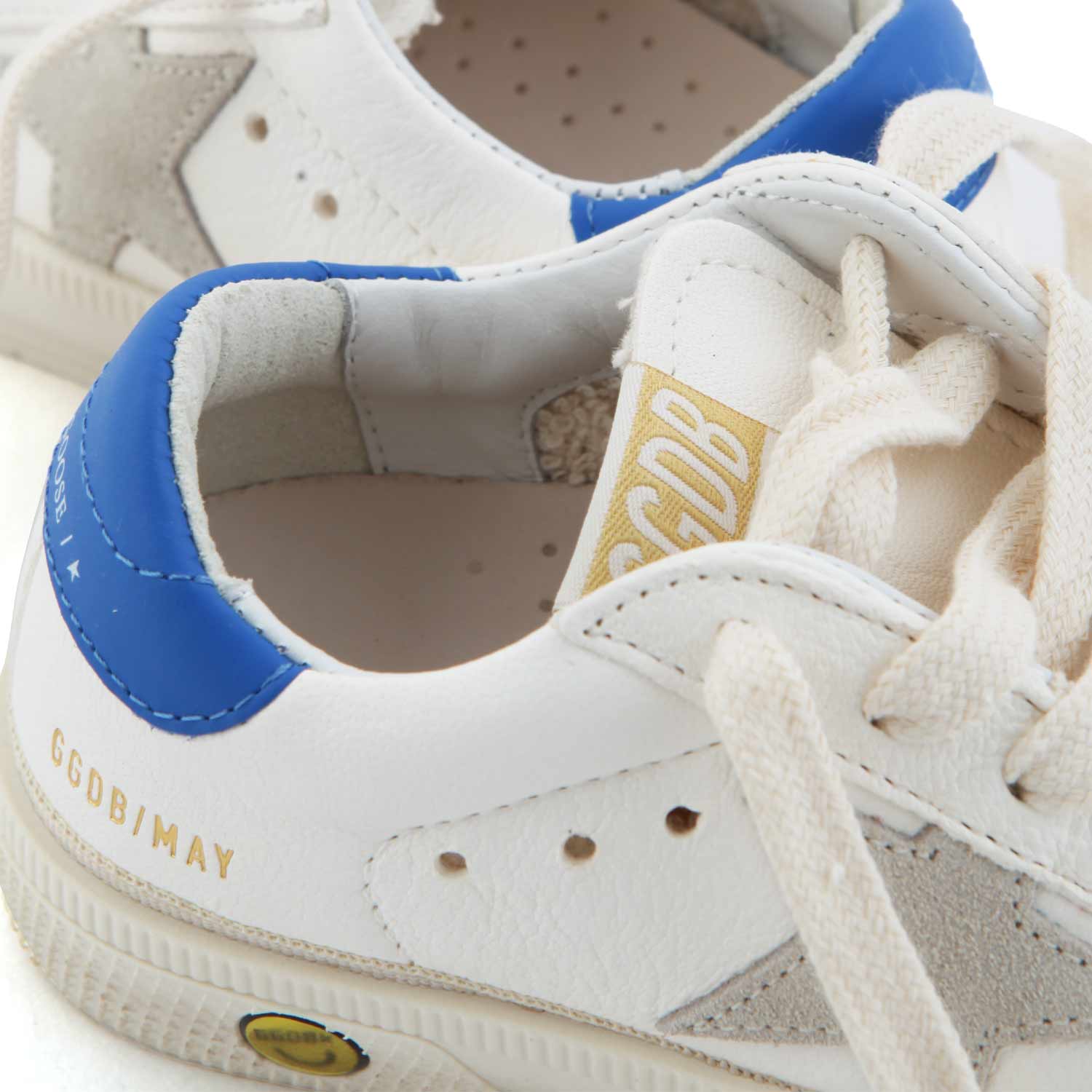 SNEAKER MAY UNISEX AVORIO E BLU JUNIOR - annameglio.com abbigliamento moda