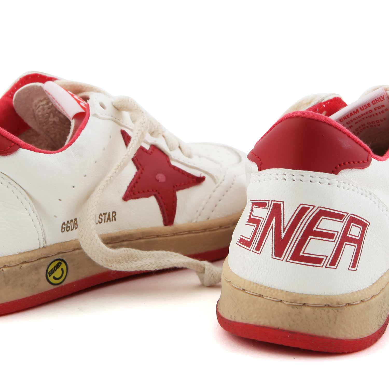 SNEAKER BALL STAR UNISEX BIANCA E ROSSA JUNIOR - annameglio.com abbigliamento moda