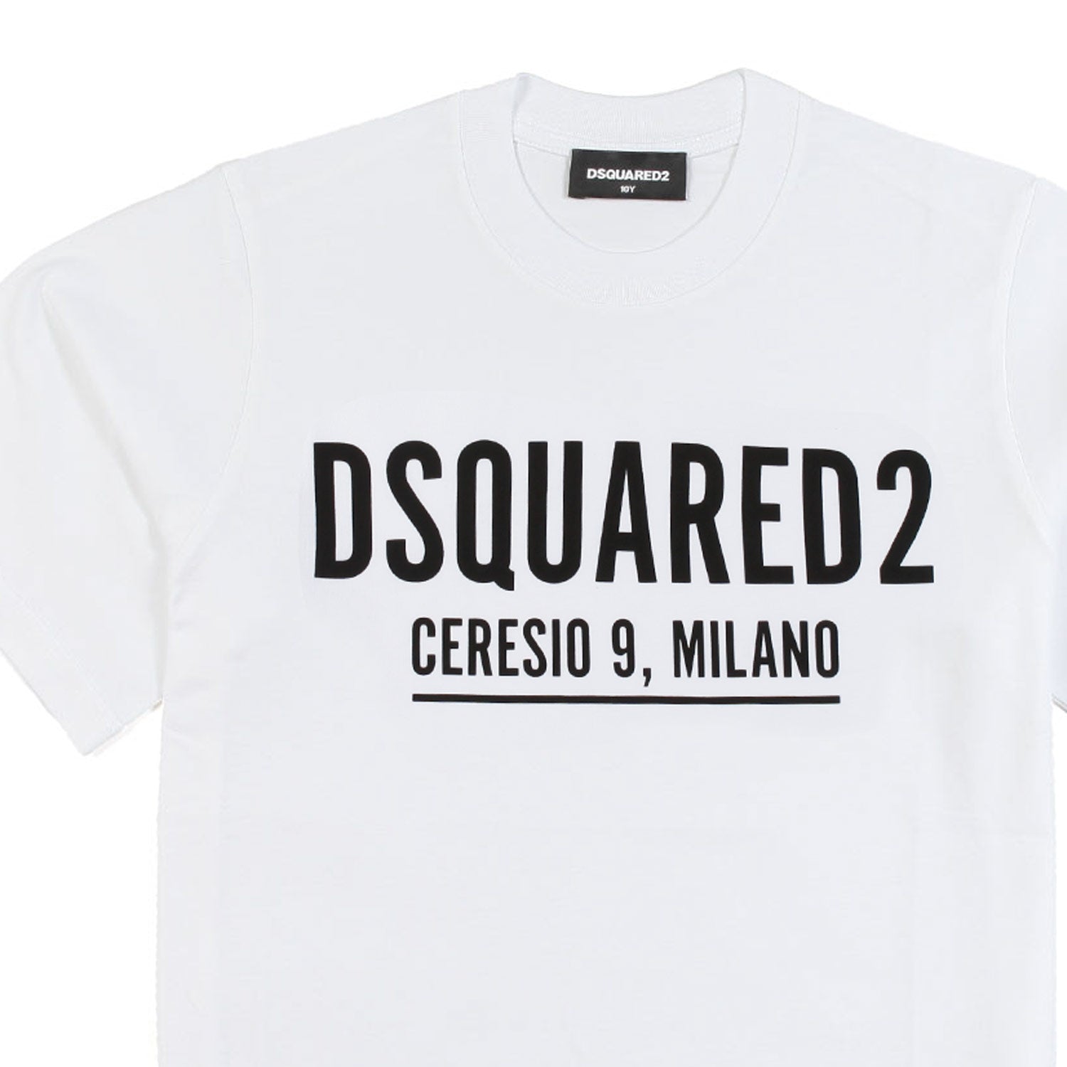 T-SHIRT UNISEX BIANCA CON LOGO MILANO NERO - annameglio.com abbigliamento moda