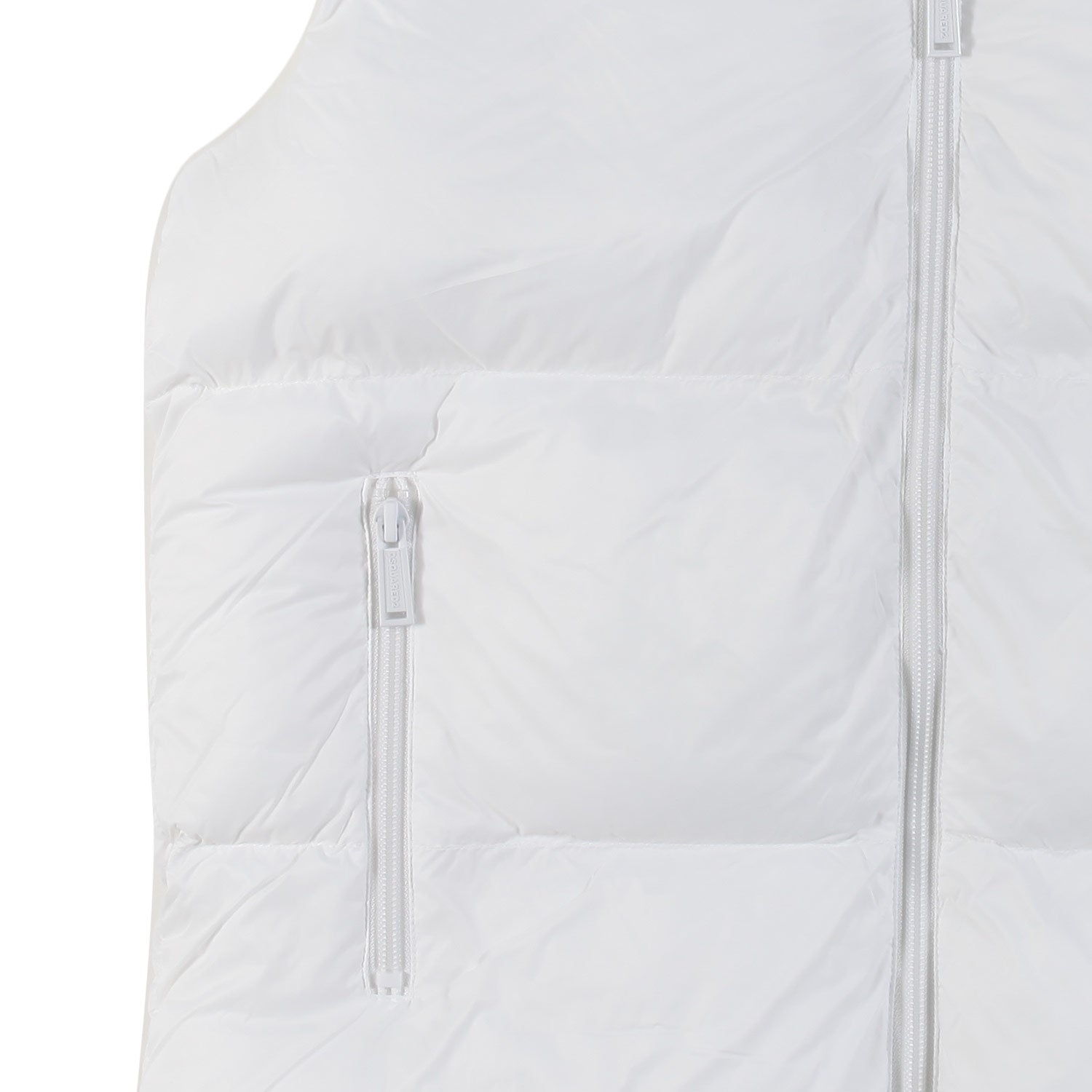 GILET BIANCO IN NYLON IMBOTTITO CON LOGO MILANO - annameglio.com abbigliamento moda