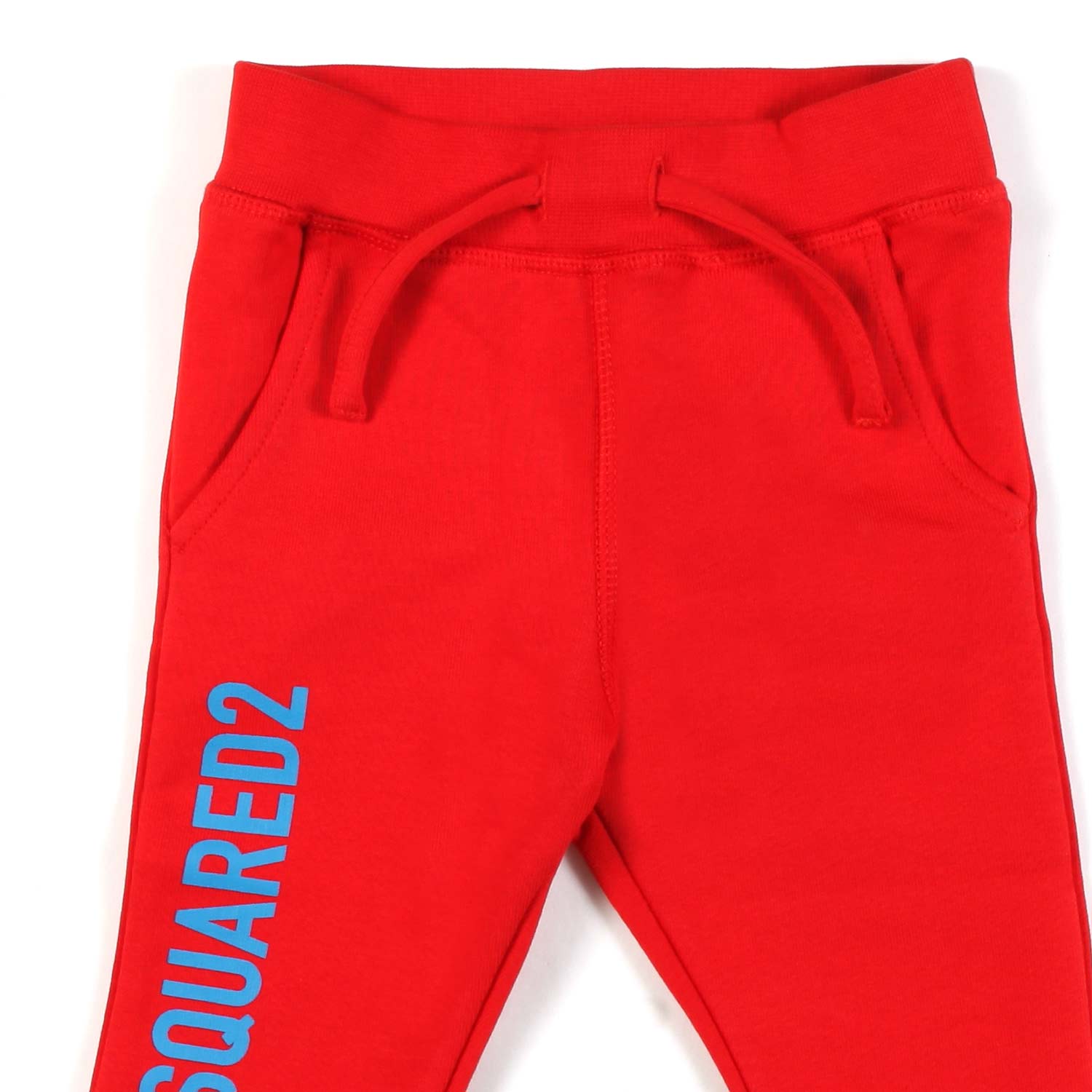 PANTALONE FELPA ROSSO CON MAXI LOGO CELESTE BIMBO - annameglio.com abbigliamento moda