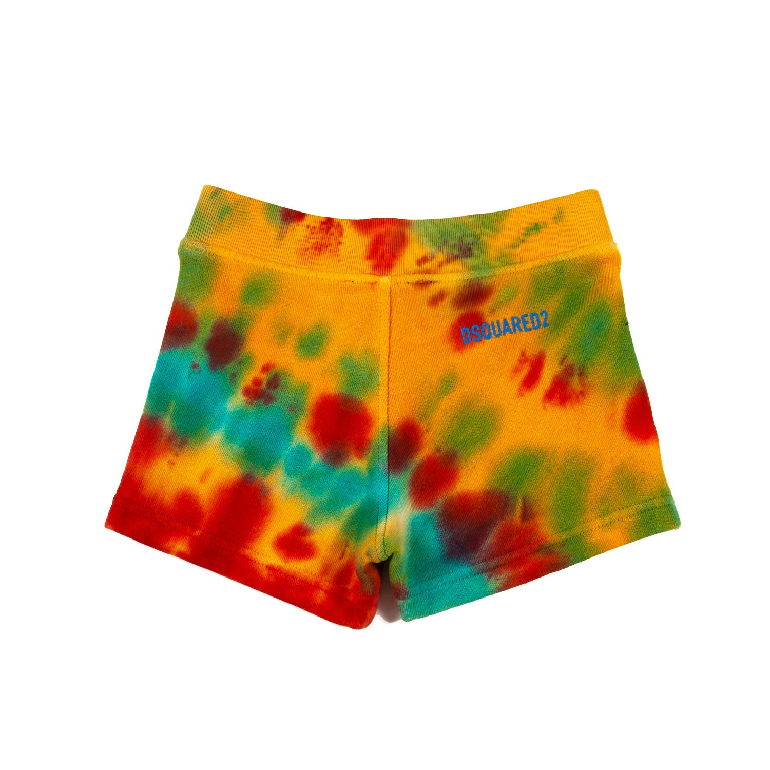 BABY SHORTS UNISEX MULTICOLOR CON LOGO AZZURRO - annameglio.com abbigliamento moda