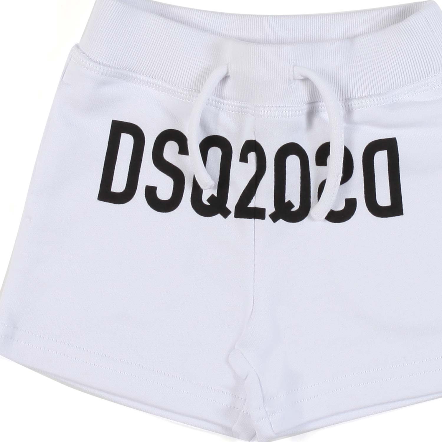 BABY SHORTS IN FELPA BIANCO UNISEX CON LOGO NERO - annameglio.com abbigliamento moda