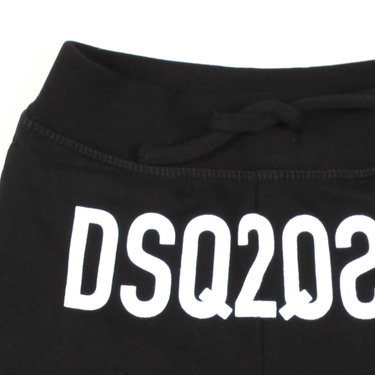 BABY SHORTS IN FELPA NERO UNISEX CON LOGO BIANCO - annameglio.com abbigliamento moda