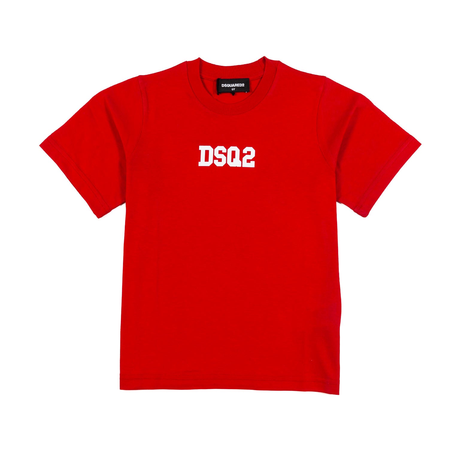 T-SHIRT UNISEX ROSSA CON LOGO DSQ2 BIANCO - annameglio.com abbigliamento moda