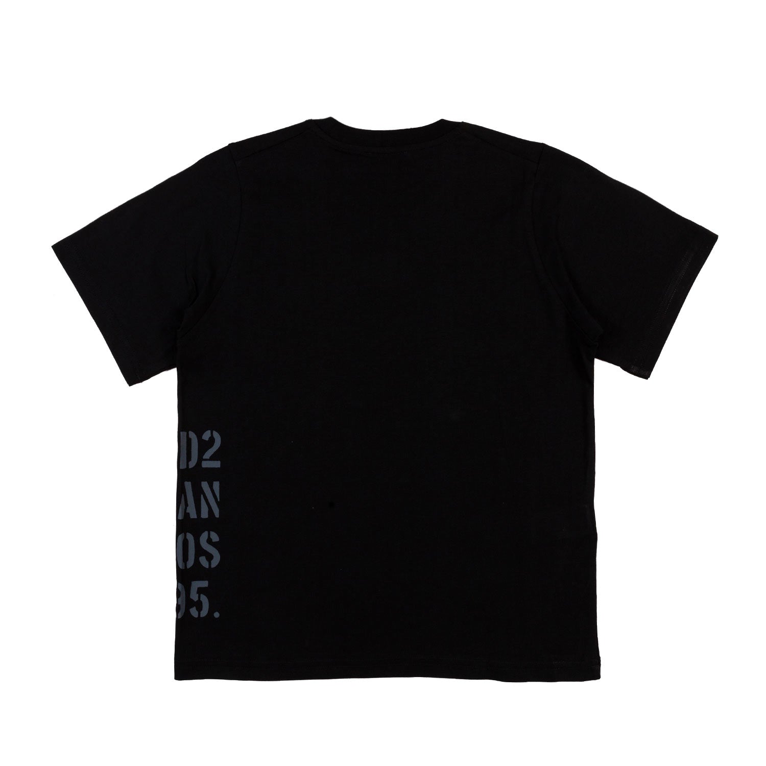 T-SHIRT NERA CON LETTERING GRIGIO - annameglio.com abbigliamento moda