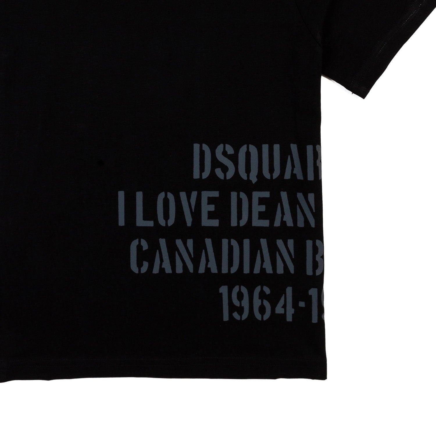 T-SHIRT NERA CON LETTERING GRIGIO - annameglio.com abbigliamento moda