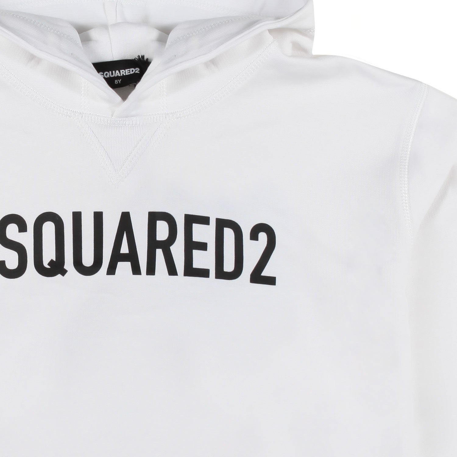 FELPA HOODIE BIANCA CON LETTERING LOGO NERO - annameglio.com abbigliamento moda