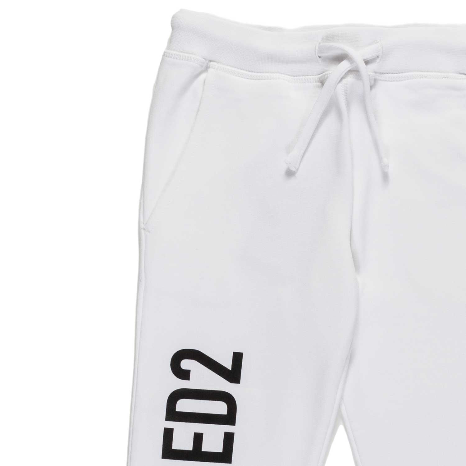 PANTALONE FELPA BIANCO CON MAXI LOGO NERO - annameglio.com abbigliamento moda