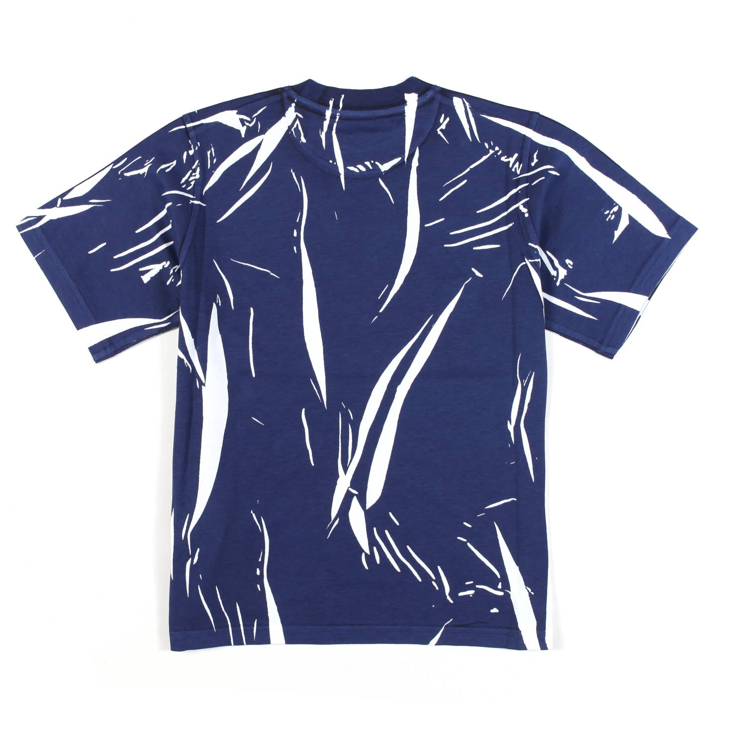 T-SHIRT UNISEX BLU E BIANCA CON LOGO NERO - annameglio.com abbigliamento moda