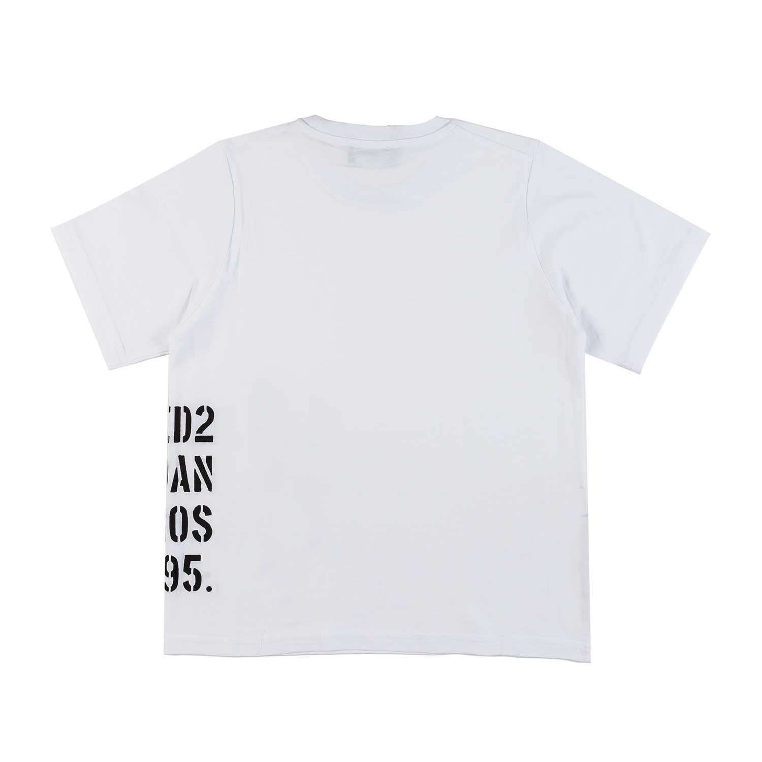 T-SHIRT BIANCA CON LETTERING NERO - annameglio.com abbigliamento moda