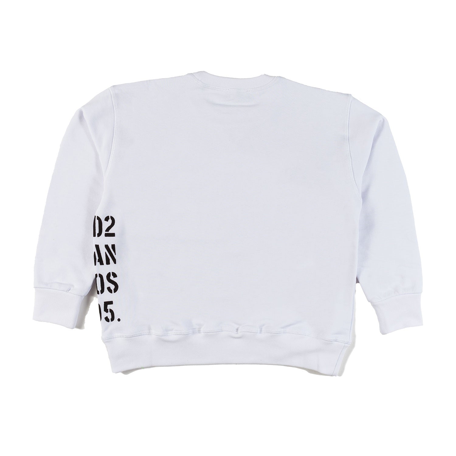 FELPA BIANCA CON LETTERING NERO - annameglio.com abbigliamento moda