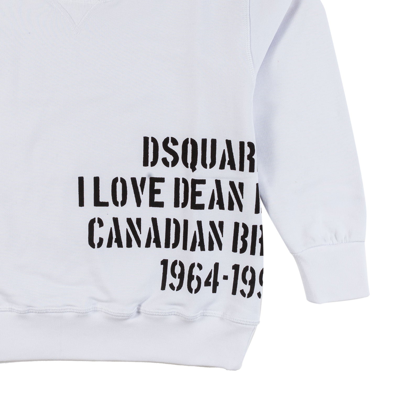 FELPA BIANCA CON LETTERING NERO - annameglio.com abbigliamento moda