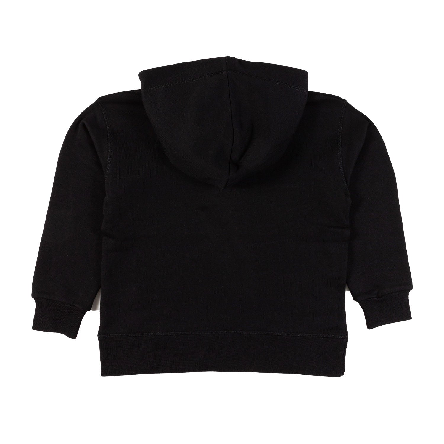 FELPA HOODIE NERA CON LOGO BIANCO - annameglio.com abbigliamento moda