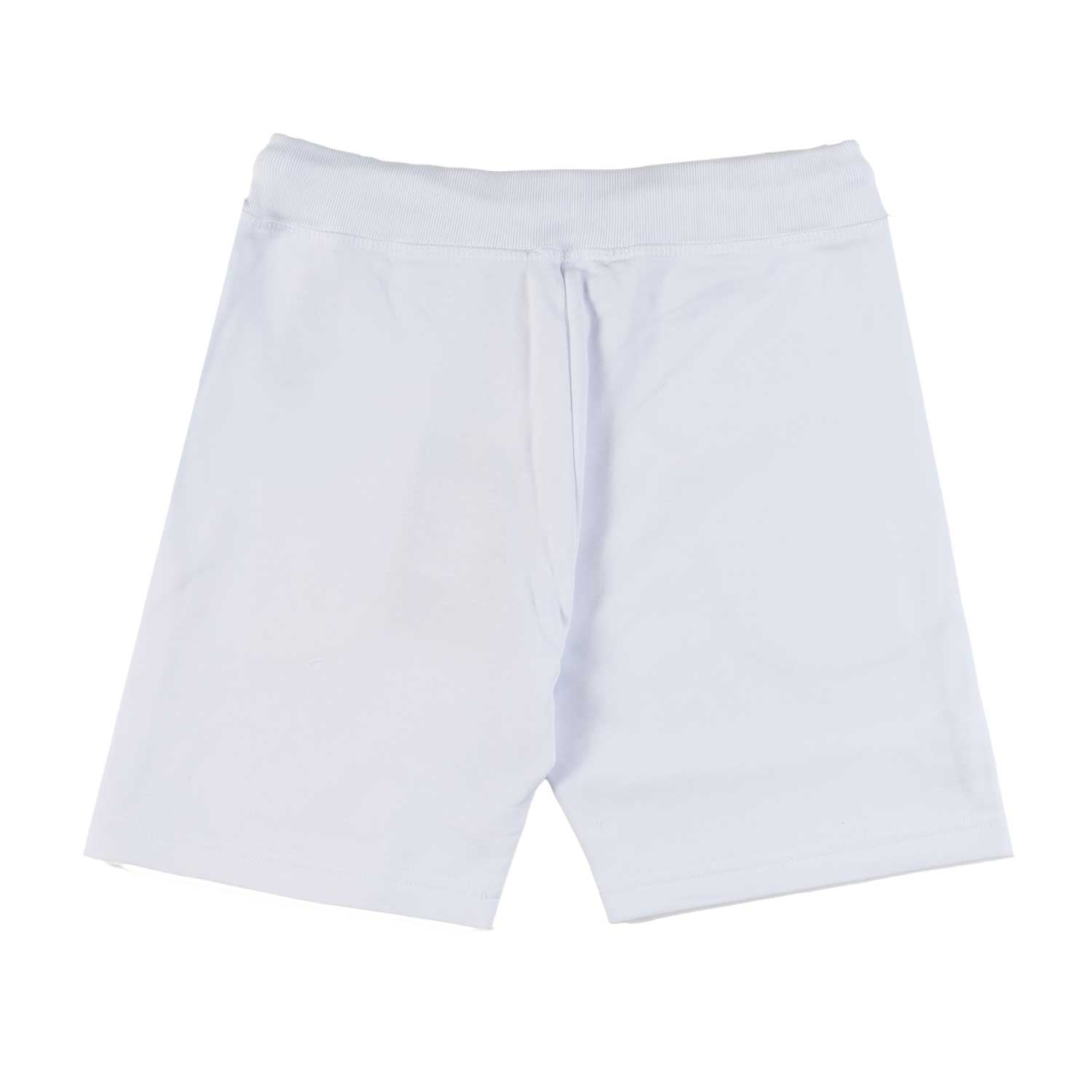 SHORTS IN FELPA BIANCO CON LOGO DSQ2 NERO - annameglio.com abbigliamento moda