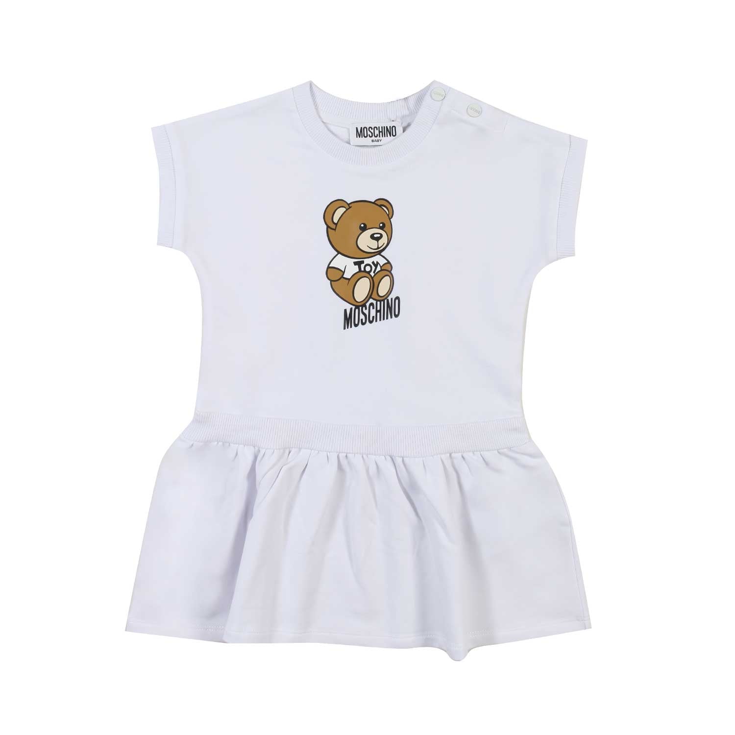 ABITO T-SHIRT BIANCO CON TEDDY BEAR BIMBA - annameglio.com abbigliamento moda