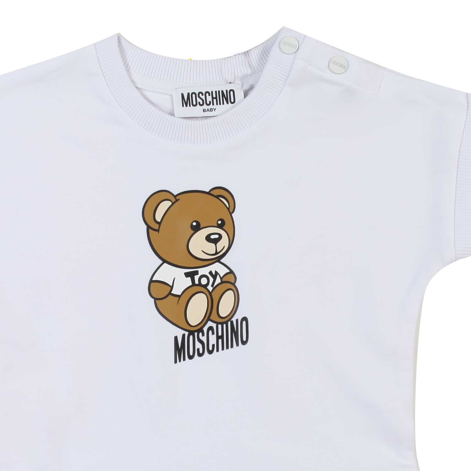 ABITO T-SHIRT BIANCO CON TEDDY BEAR BIMBA - annameglio.com abbigliamento moda