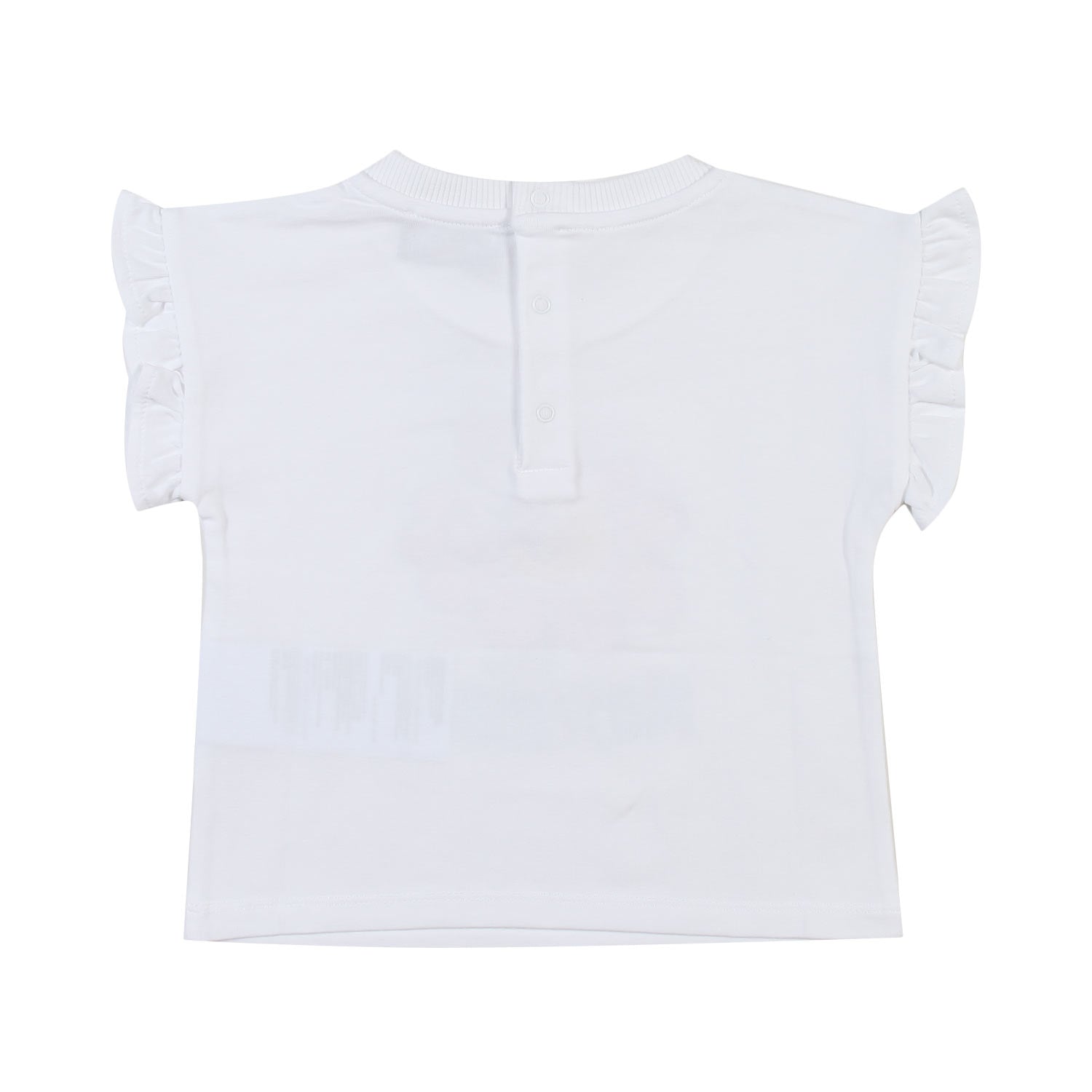 T-SHIRT BIANCA BIMBA CON PAILLETTES E TEDDY BEAR - annameglio.com abbigliamento moda